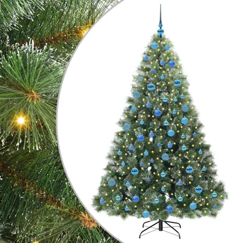 Dirbtinė Kalėdų eglutė su 300 LED Žalia 180 cm PE ir PVC