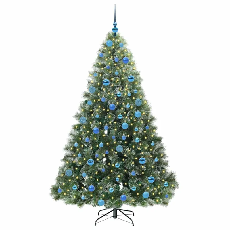 Dirbtinė Kalėdų eglutė su 300 LED Žalia 180 cm PE ir PVC