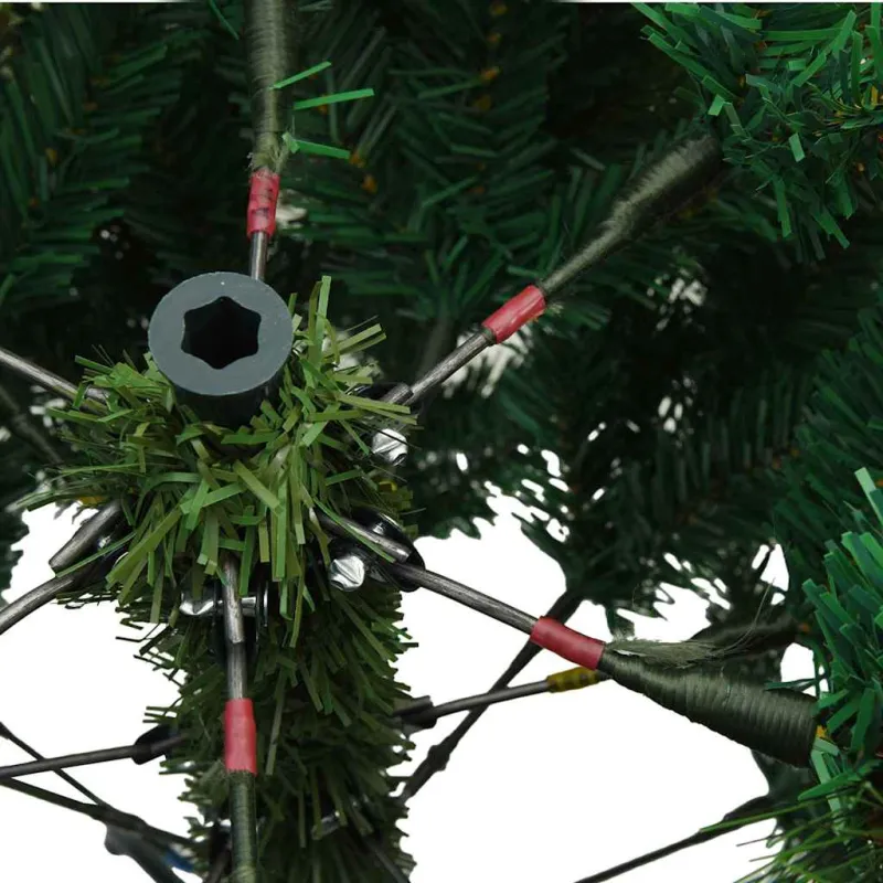 Dirbtinė Kalėdų eglutė su 300 LED Žalia 210 cm PE ir PVC