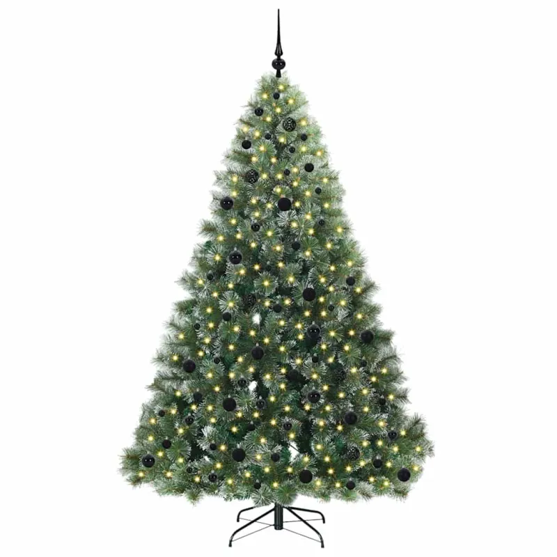 Dirbtinė Kalėdų eglutė su 300 LED Žalia 210 cm PE ir PVC