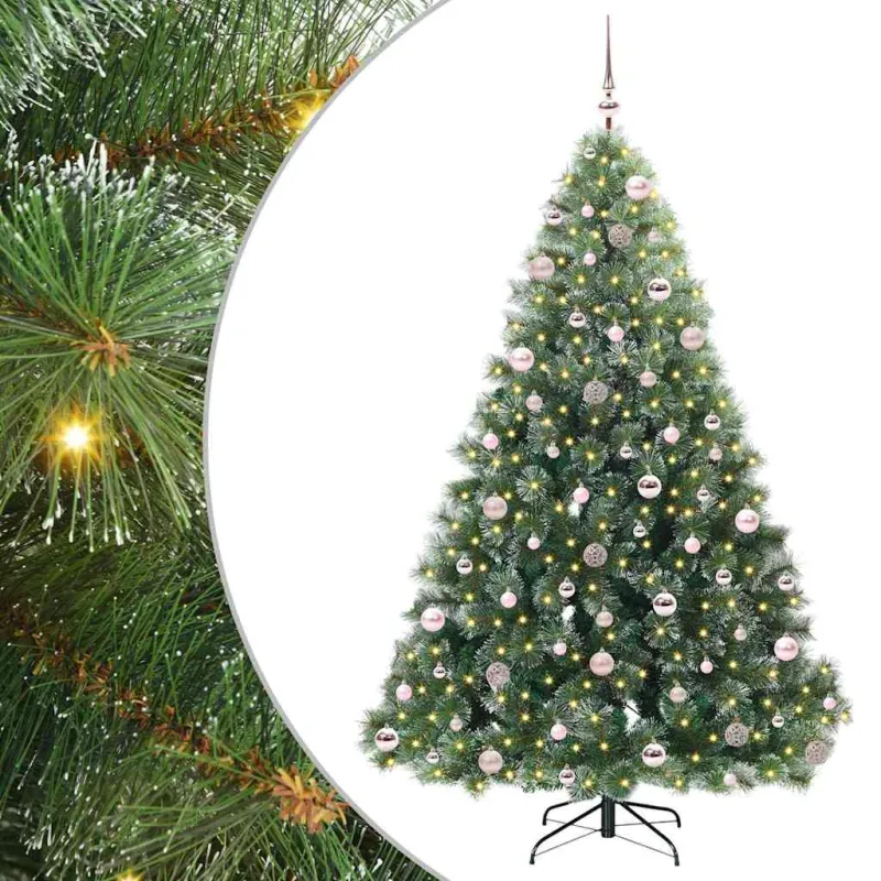 Dirbtinė Kalėdų eglutė su 300 LED Žalia 210 cm PE ir PVC