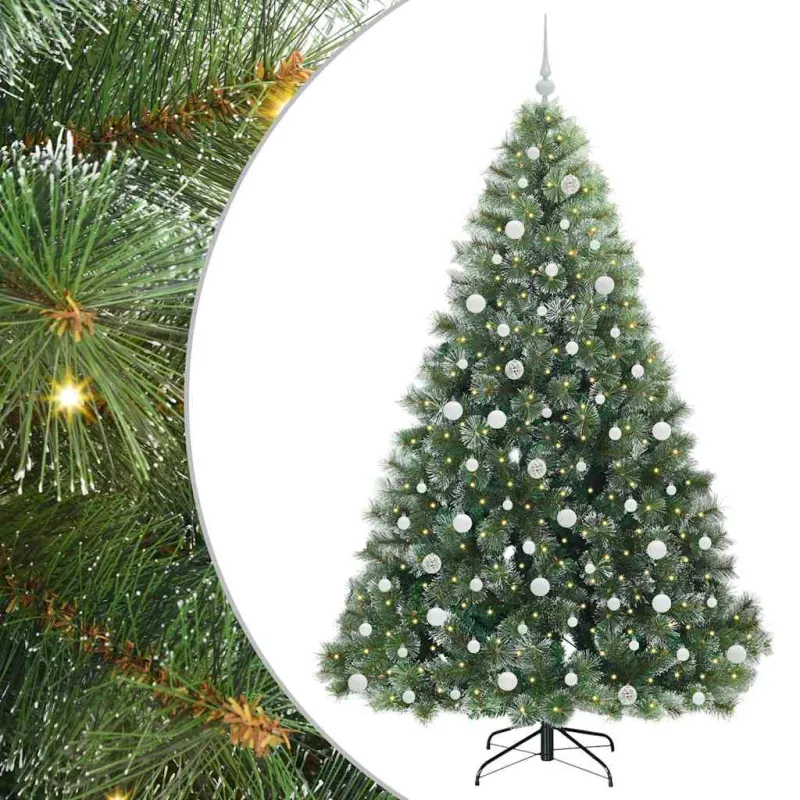 Dirbtinė Kalėdų eglutė su 300 LED Žalia 210 cm PE ir PVC
