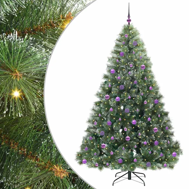 Dirbtinė Kalėdų eglutė su 300 LED Žalia 210 cm PE ir PVC