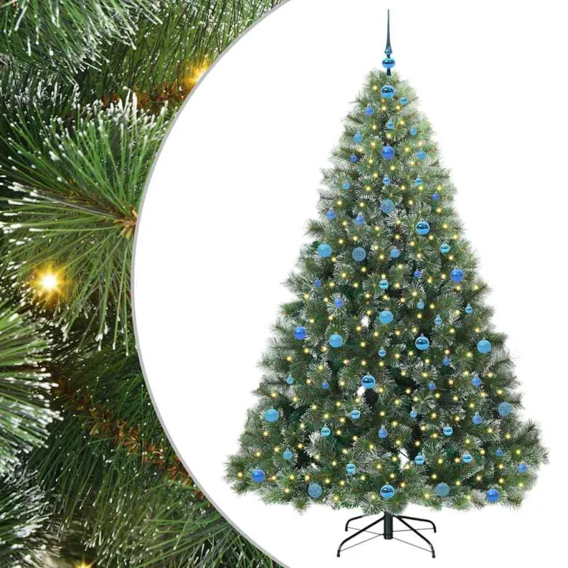 Dirbtinė Kalėdų eglutė su 300 LED Žalia 210 cm PE ir PVC