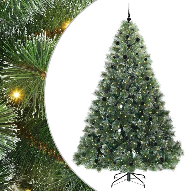 Dirbtinė Kalėdų eglutė su 300 LED Žalia 240 cm PE ir PVC