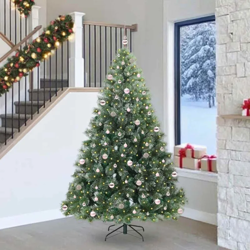 Dirbtinė Kalėdų eglutė su 300 LED Žalia 240 cm PE ir PVC