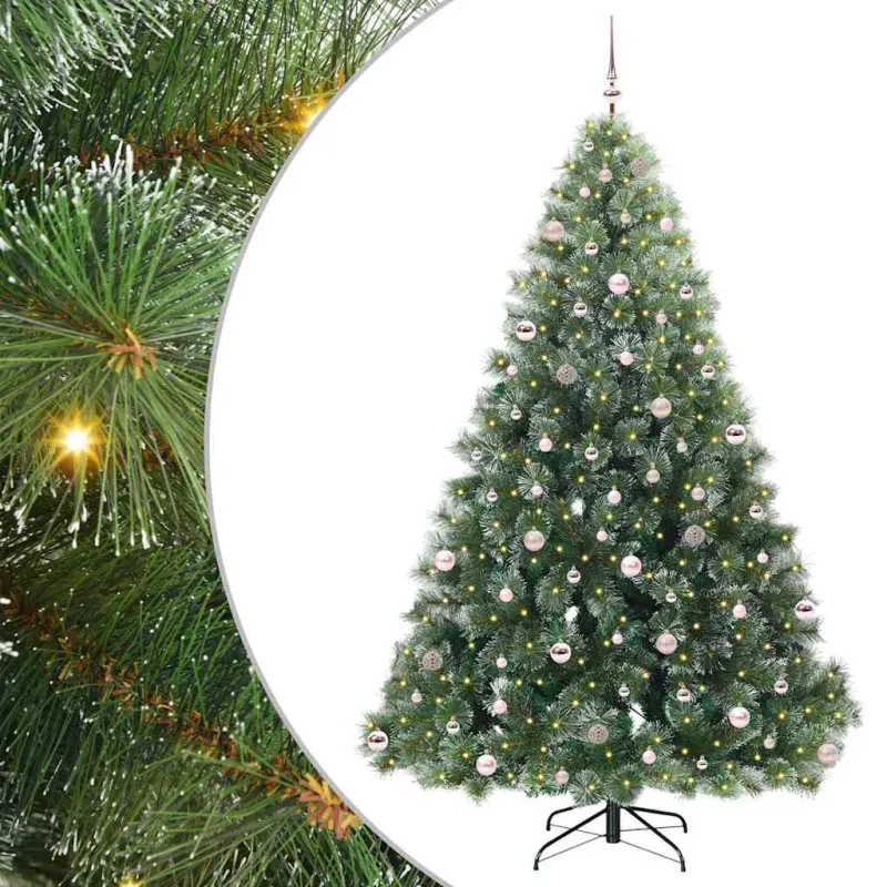 Dirbtinė Kalėdų eglutė su 300 LED Žalia 240 cm PE ir PVC