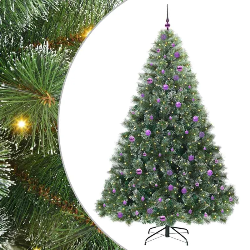 Dirbtinė Kalėdų eglutė su 300 LED Žalia 240 cm PE ir PVC