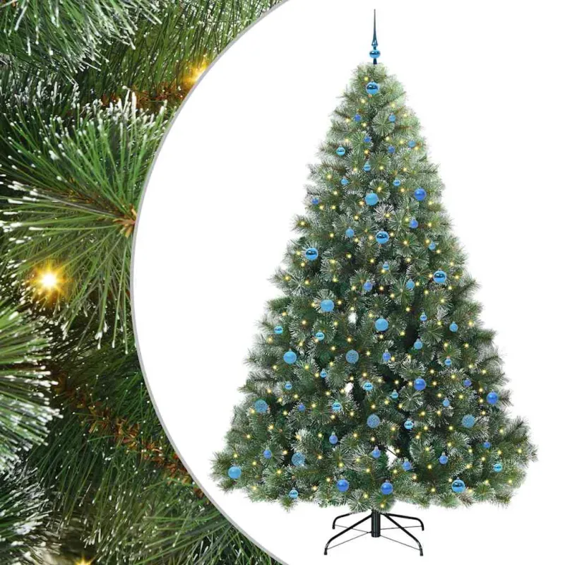 Dirbtinė Kalėdų eglutė su 300 LED Žalia 240 cm PE ir PVC