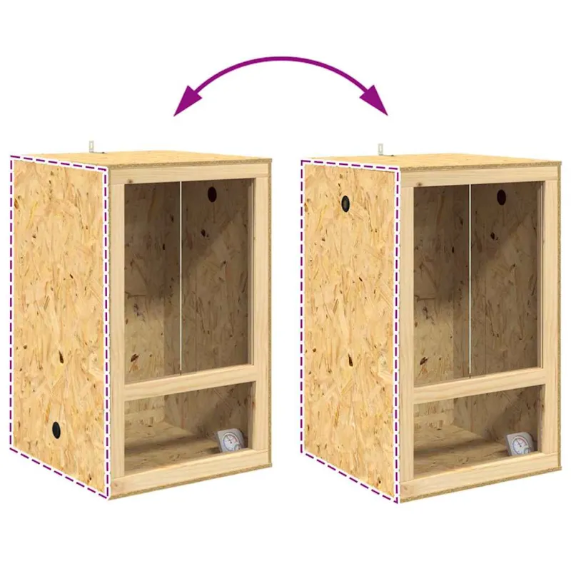 Terariumas Ruda 50 x 50 x 130 cm OSB