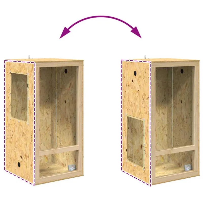 Terariumas Ruda 50 x 50 x 150 cm OSB