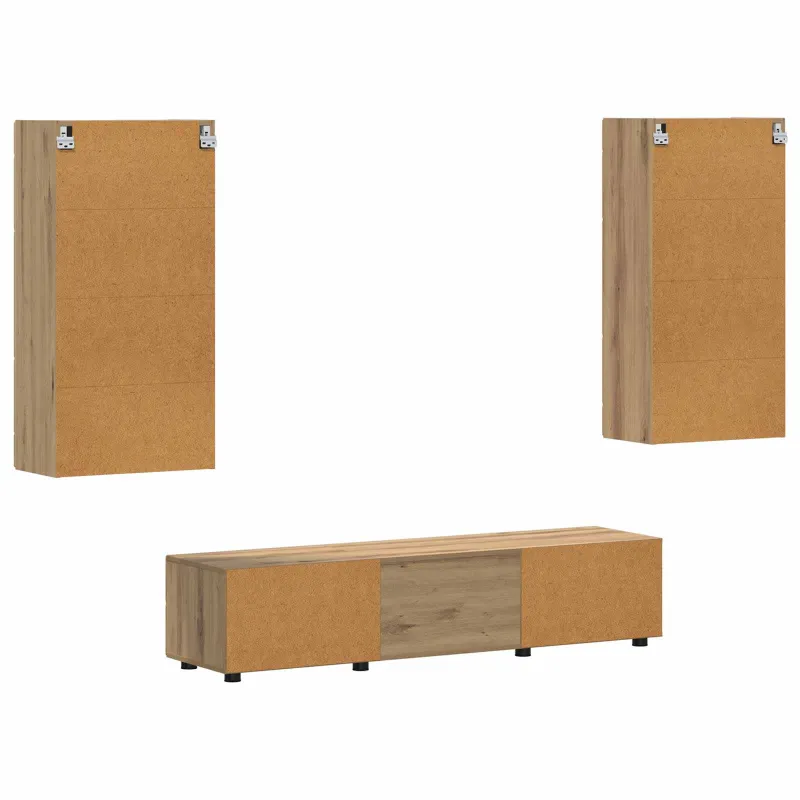 TV spintelių komplektas FLORIN 3 pcs Amatininkų ąžuolas