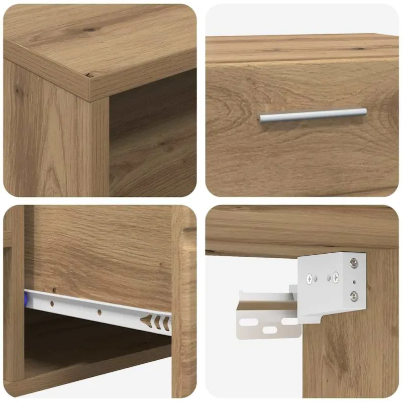 TV spintelių komplektas FLORIN 3 pcs Amatininkų ąžuolas