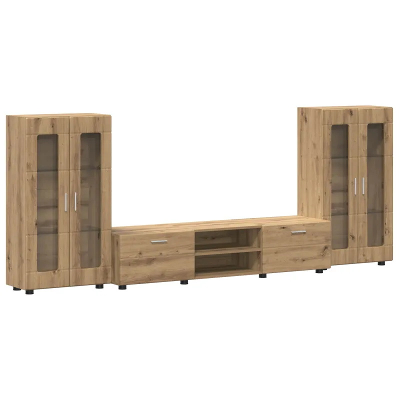 TV spintelių komplektas FLORIN 3 pcs Amatininkų ąžuolas