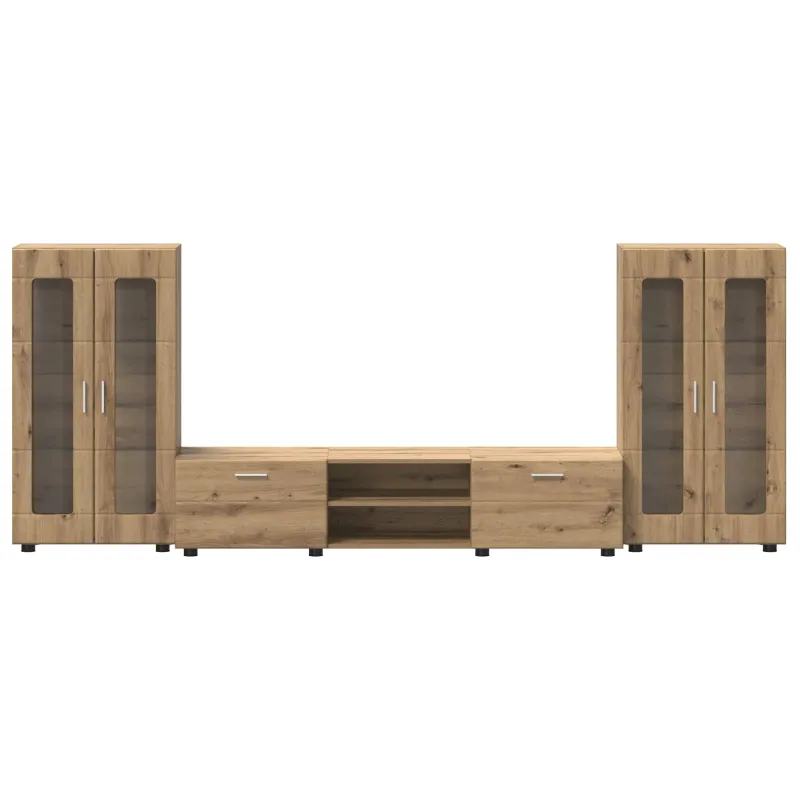 TV spintelių komplektas FLORIN 3 pcs Amatininkų ąžuolas