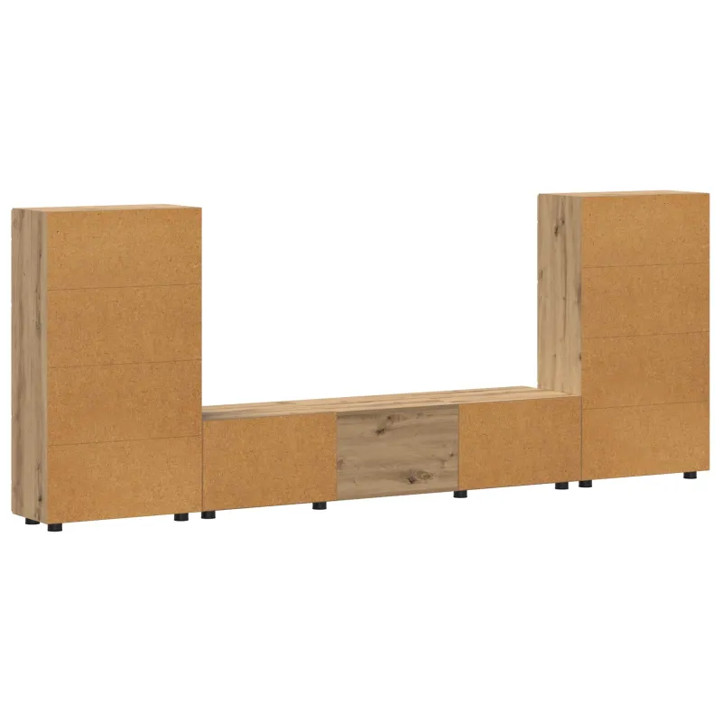 TV spintelių komplektas FLORIN 3 pcs Amatininkų ąžuolas