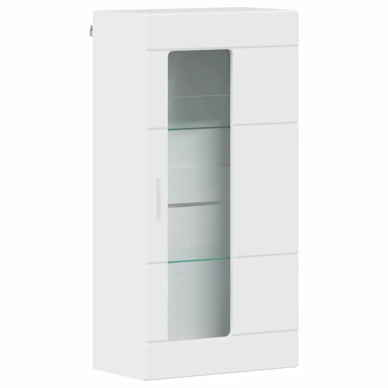 TV spintelių komplektas FLORIN 3 pcs Aukštai blizganti balta