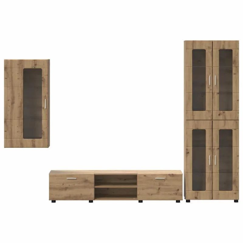 TV spintelių komplektas FLORIN 3 pcs Amatininkų ąžuolas