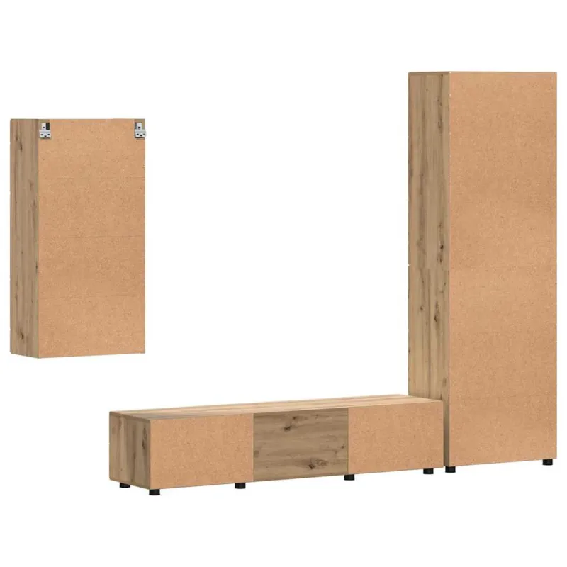 TV spintelių komplektas FLORIN 3 pcs Amatininkų ąžuolas