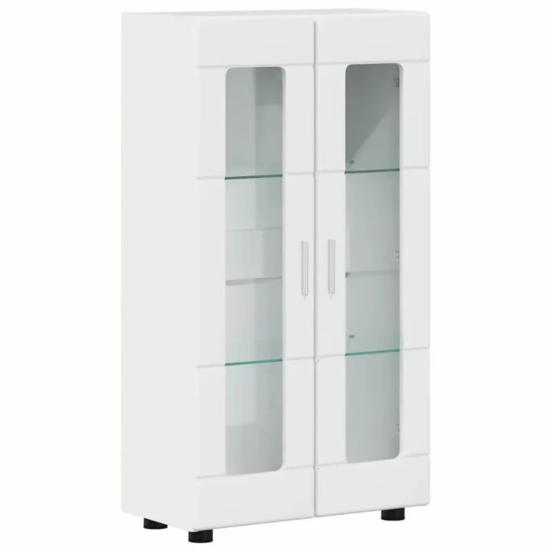 TV spintelių komplektas FLORIN 3 pcs Aukštai blizganti balta