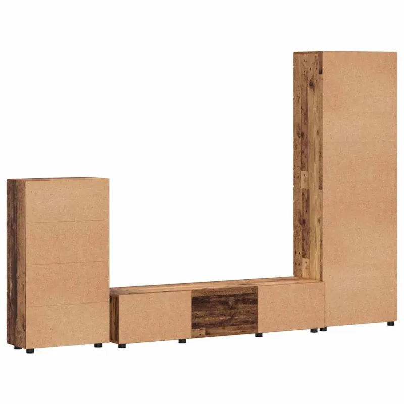 TV spintelių komplektas su stalčių FLORIN 3 pcs Senas medis
