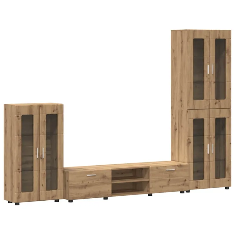 TV spintelių komplektas FLORIN 3 pcs Amatininkų ąžuolas