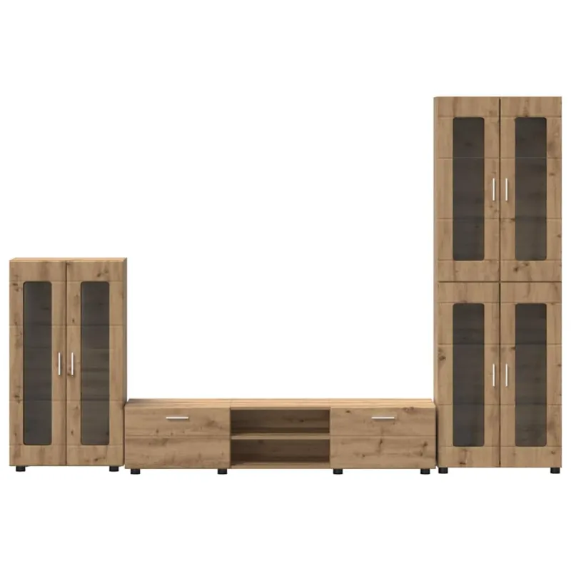 TV spintelių komplektas FLORIN 3 pcs Amatininkų ąžuolas