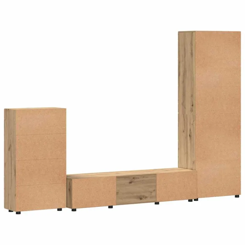 TV spintelių komplektas FLORIN 3 pcs Amatininkų ąžuolas