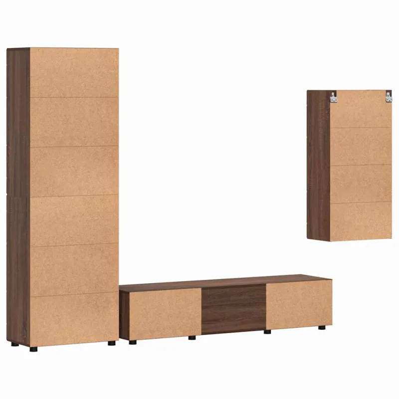 TV spintelių komplektas su stalčių FLORIN 3 pcs Senas medis