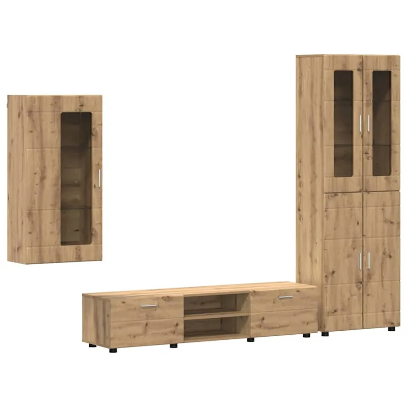 TV spintelių komplektas FLORIN 3 pcs Amatininkų ąžuolas