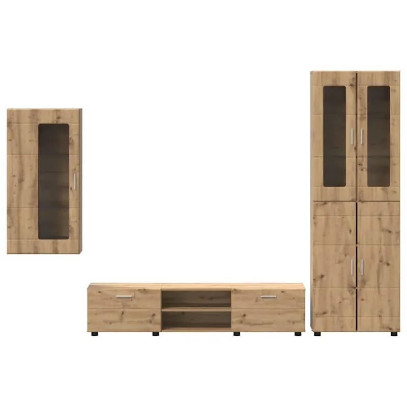 TV spintelių komplektas FLORIN 3 pcs Amatininkų ąžuolas