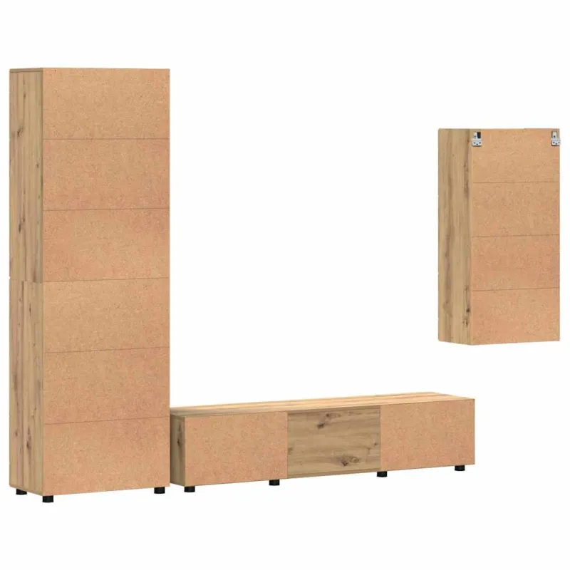TV spintelių komplektas FLORIN 3 pcs Amatininkų ąžuolas
