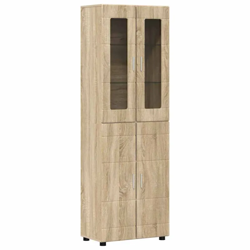 TV spintelių komplektas su stalčių FLORIN 3 pcs Sonoma ąžuolas