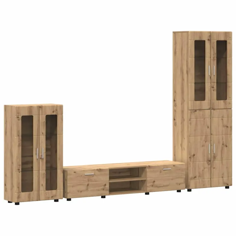 TV spintelių komplektas FLORIN 3 pcs Amatininkų ąžuolas