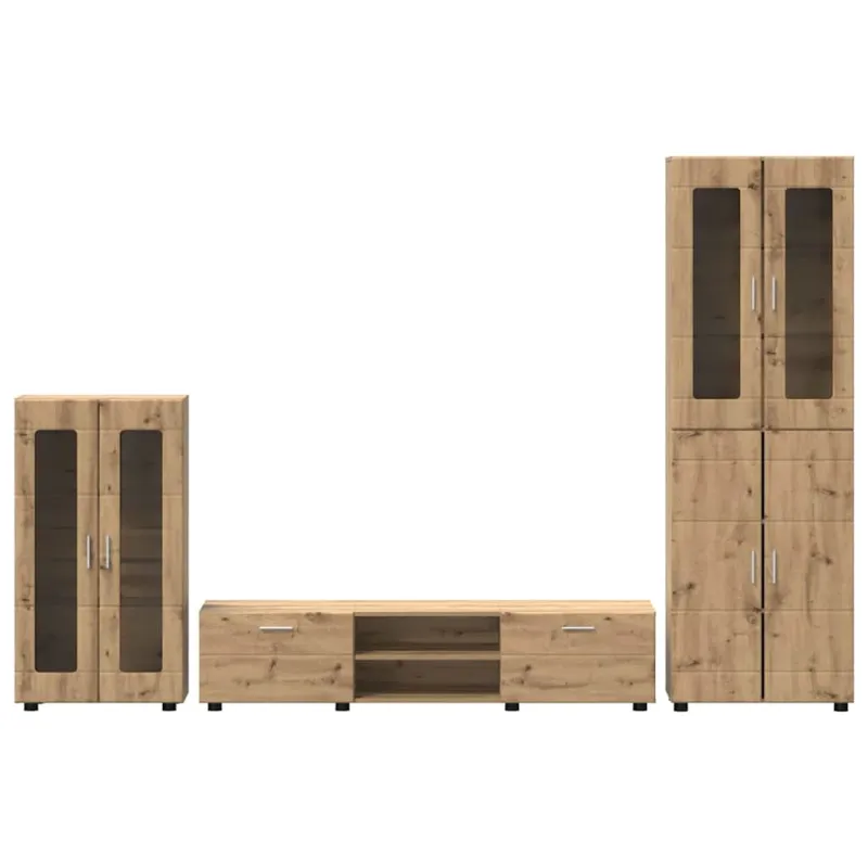 TV spintelių komplektas FLORIN 3 pcs Amatininkų ąžuolas