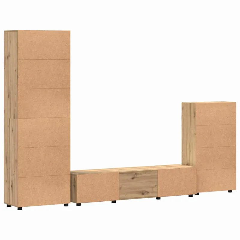 TV spintelių komplektas FLORIN 3 pcs Amatininkų ąžuolas