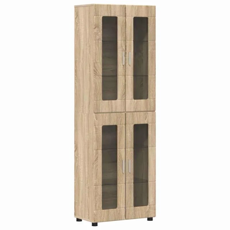 TV spintelių komplektas su stalčių FLORIN 3 pcs Sonoma ąžuolas