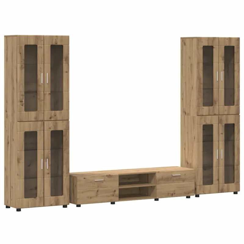 TV spintelių komplektas FLORIN 3 pcs Amatininkų ąžuolas