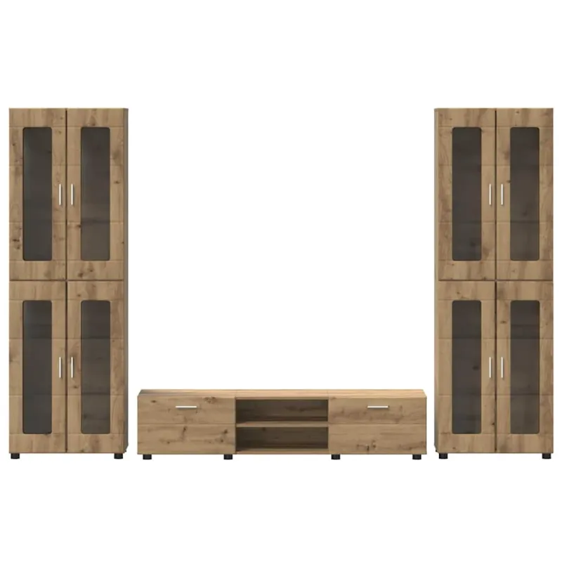 TV spintelių komplektas FLORIN 3 pcs Amatininkų ąžuolas