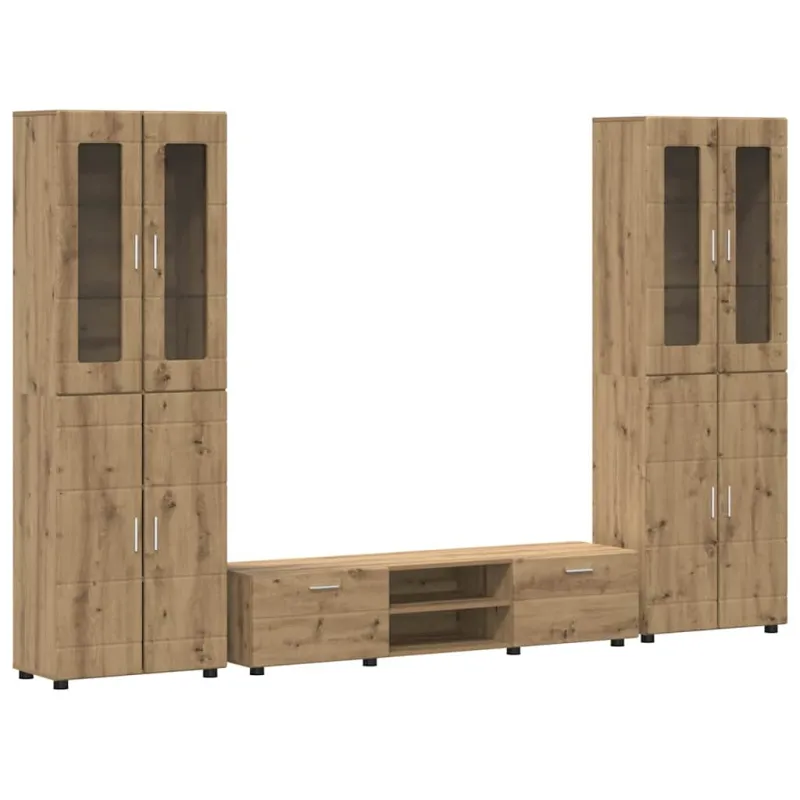 TV spintelių komplektas FLORIN 3 pcs Amatininkų ąžuolas