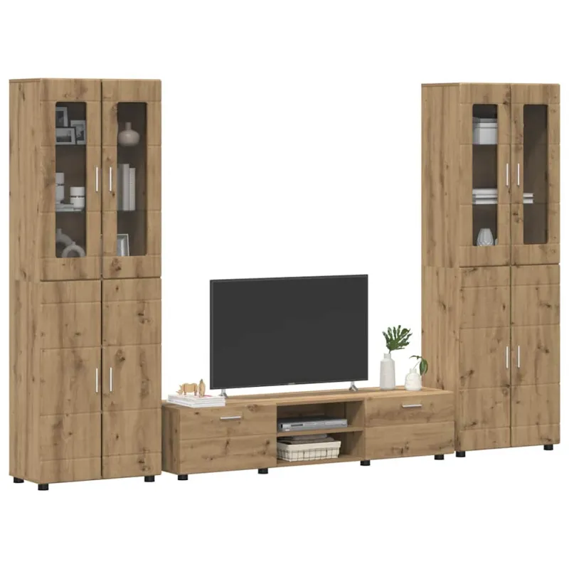 TV spintelių komplektas FLORIN 3 pcs Amatininkų ąžuolas
