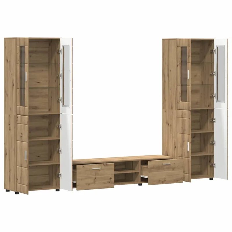 TV spintelių komplektas FLORIN 3 pcs Amatininkų ąžuolas