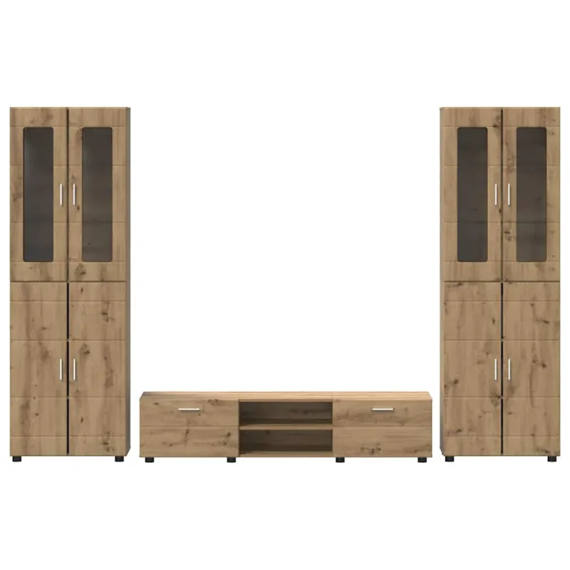 TV spintelių komplektas FLORIN 3 pcs Amatininkų ąžuolas