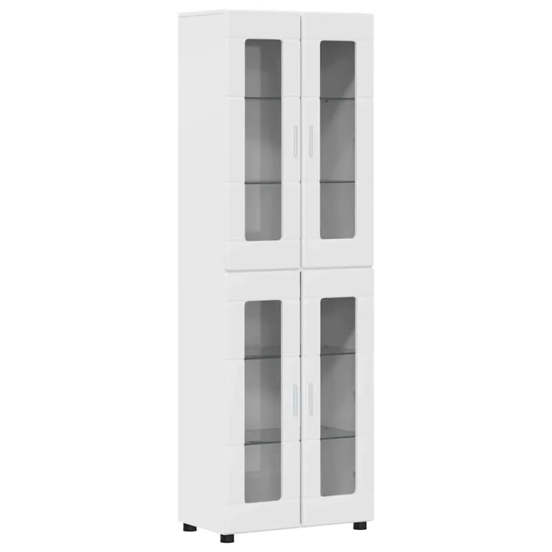 TV spintelių komplektas FLORIN 3 pcs Aukštai blizganti balta