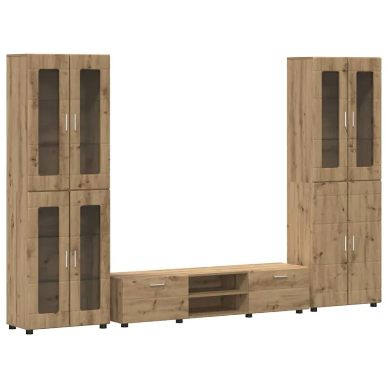 TV spintelių komplektas FLORIN 3 pcs Amatininkų ąžuolas
