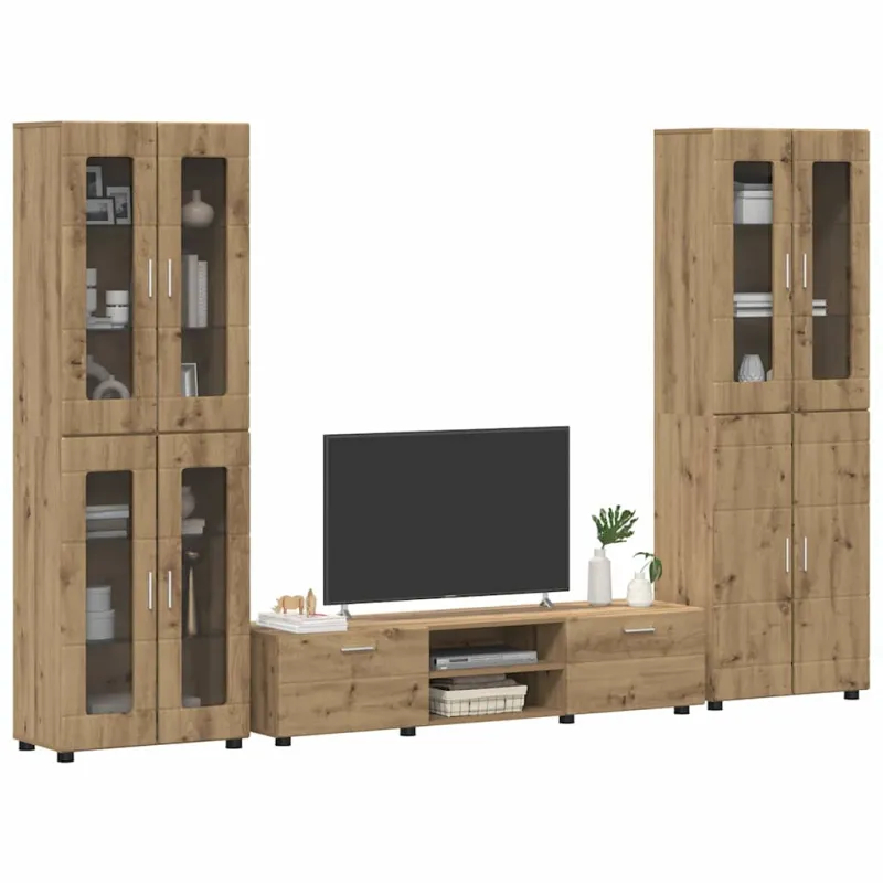 TV spintelių komplektas FLORIN 3 pcs Amatininkų ąžuolas