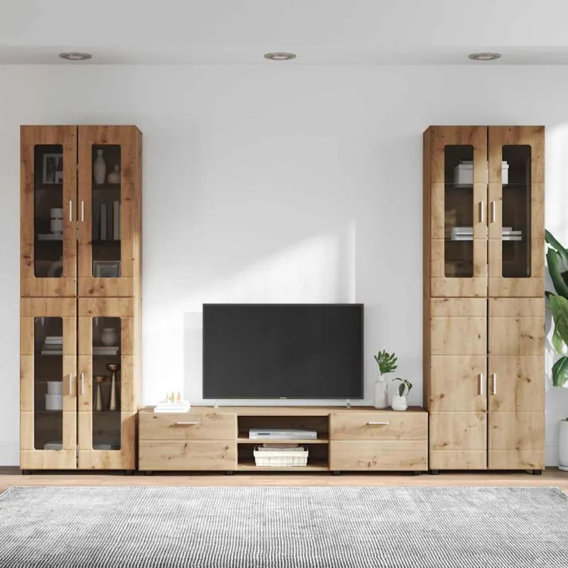 TV spintelių komplektas FLORIN 3 pcs Amatininkų ąžuolas