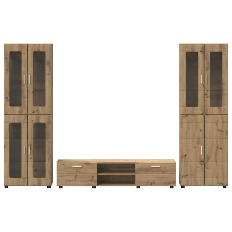 TV spintelių komplektas FLORIN 3 pcs Amatininkų ąžuolas