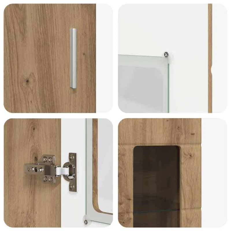 TV spintelių komplektas FLORIN 3 pcs Amatininkų ąžuolas