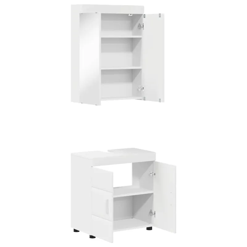 Vonios baldų rinkinys TULUM 2 pcs Balta 60 x 34 x 63 cm